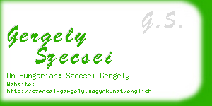 gergely szecsei business card